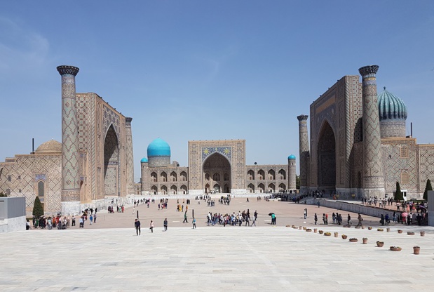 Le Régistan est l'ancien cœur de la ville de Samarcande, en Ouzbékistan qui est une destination qui a le vent en poupe - DR CE Le Régistan est l'ancien cœur de la ville de Samarcande, en Ouzbékistan qui est une destination qui a le vent en poupe - DR CE
